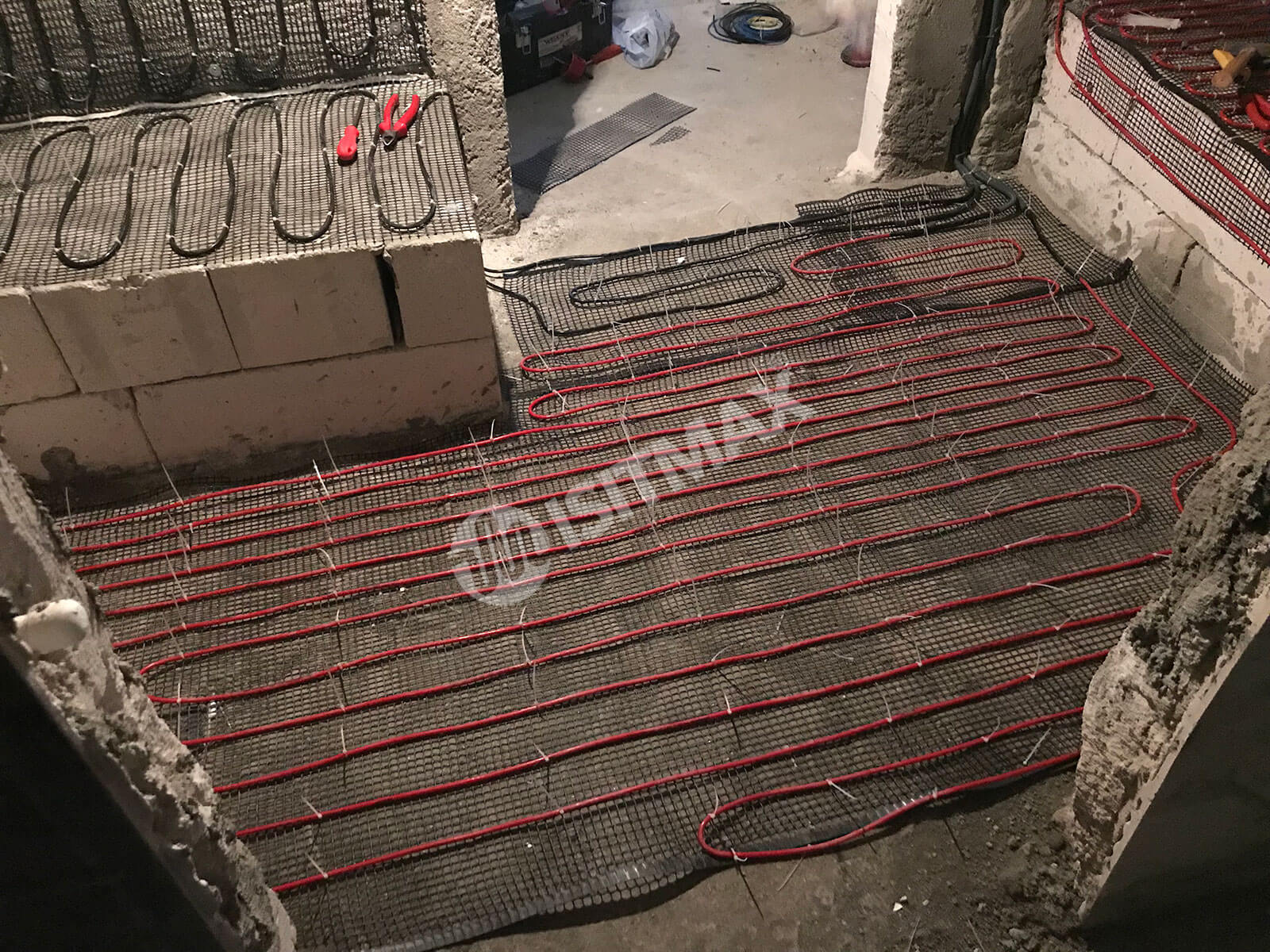 Hamam yerden ısıtma uygulaması