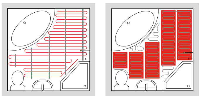 Electric Underfloor Heating Mat and Cable Layout Plan