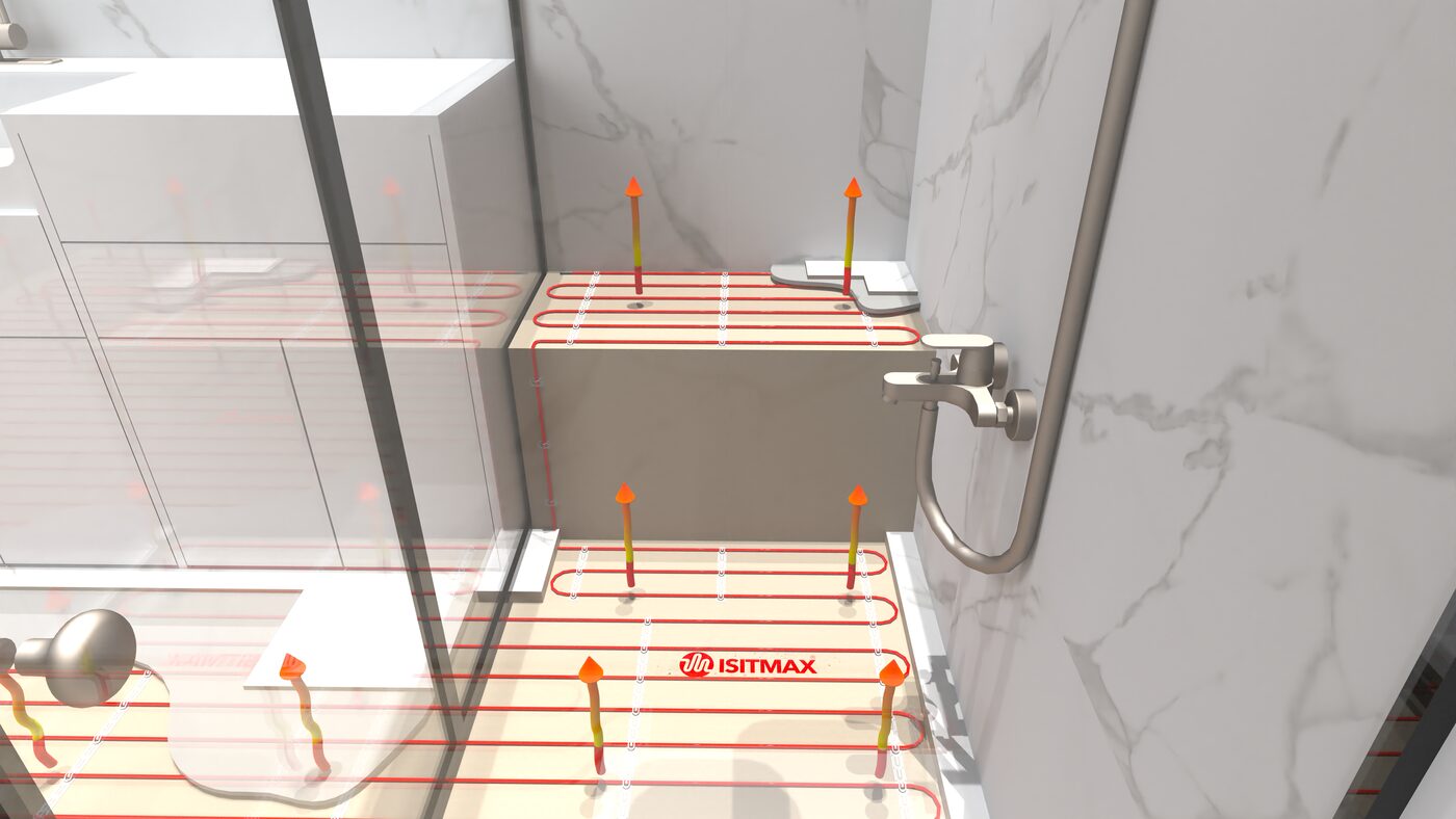 Hamam oturma alanı ısıtma görünümü